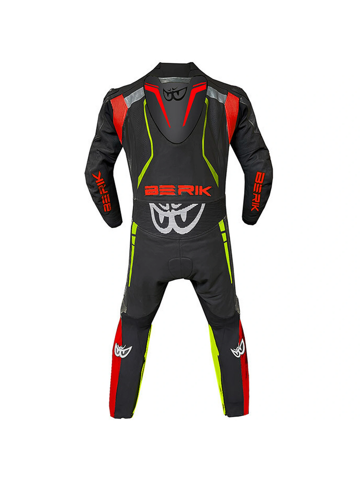Macacão Berik 1Pç R2 Preto/Amarelo Neon/Vermelho Neon/Branco