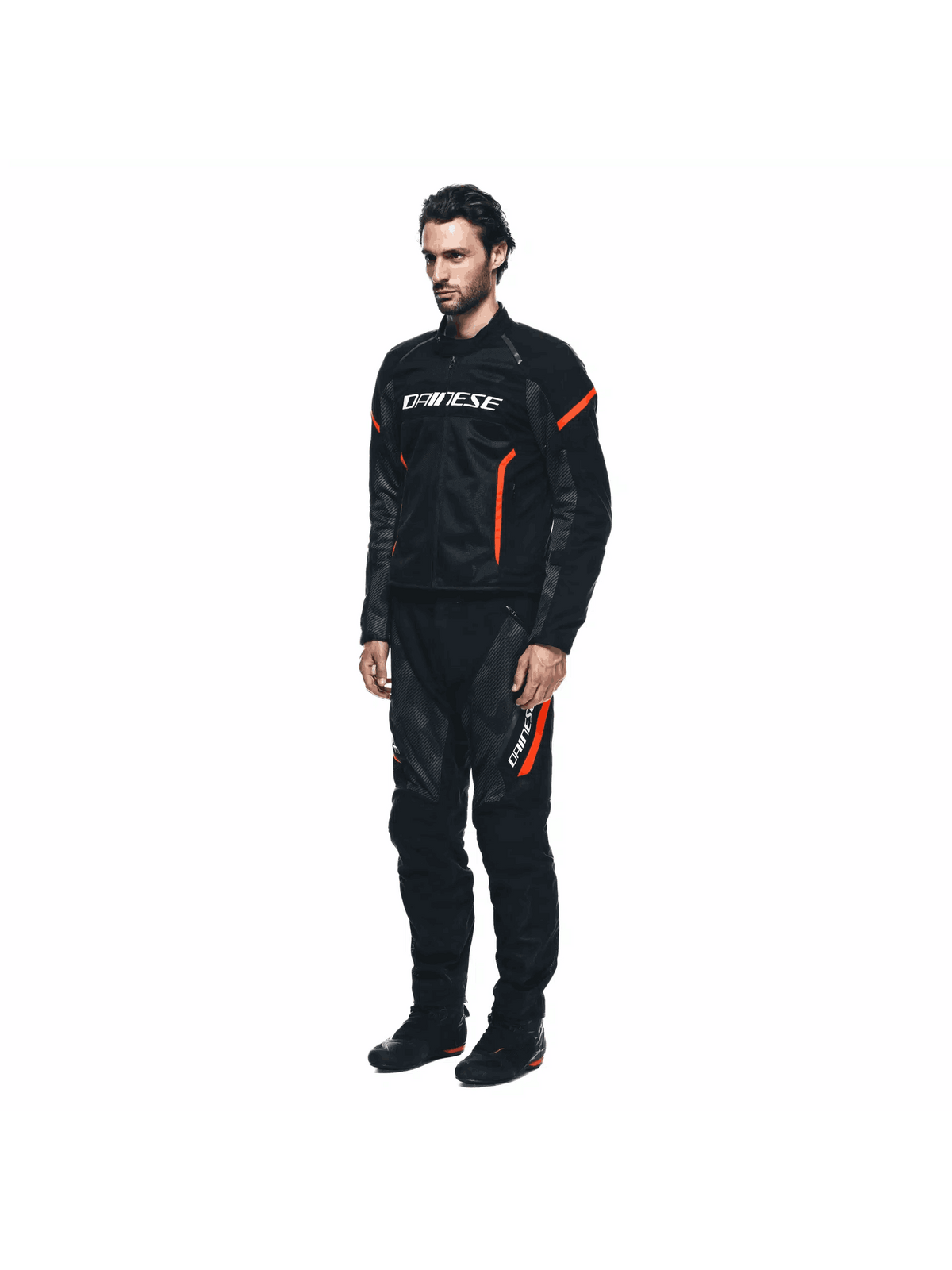 Jaqueta Dainese Air Frame 3 Preta Preta e Vermelho Fluo