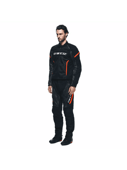 Jaqueta Dainese Air Frame 3 Preta Preta e Vermelho Fluo