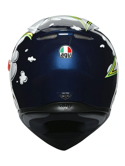 Capacete Agv K3 Sv Bubble Azul/Branco/Amarelo