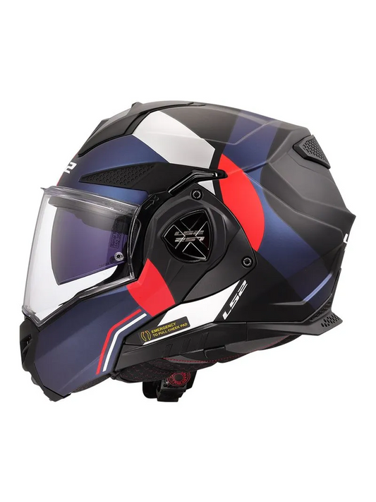 Capacete Ls2 Advant X Ff901 Nova Pto/Azul/Verm Fosco