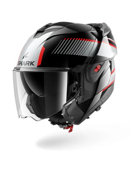 Capacete Shark Oxo Sikter Preto/Prata (KUS)