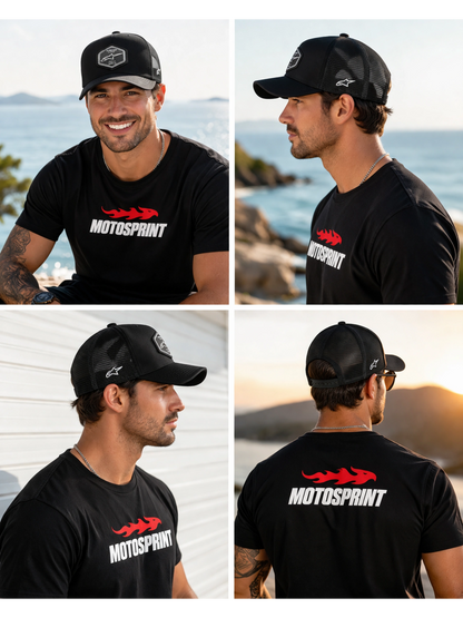Bone Alpinestars Hexeon Trucker Preto/Preto