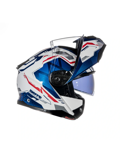 Capacete Bieffe B-Dynamic Attractie Branco e Azul