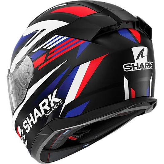 Capacete shark D-Skwal 3 Firstlap Pto/Azul/Verm Fosco (Matt KBR)
