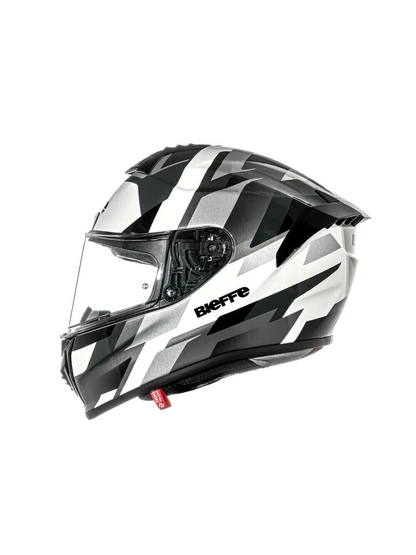 Capacete Bieffe B-Reaper Brave Branco/Prata