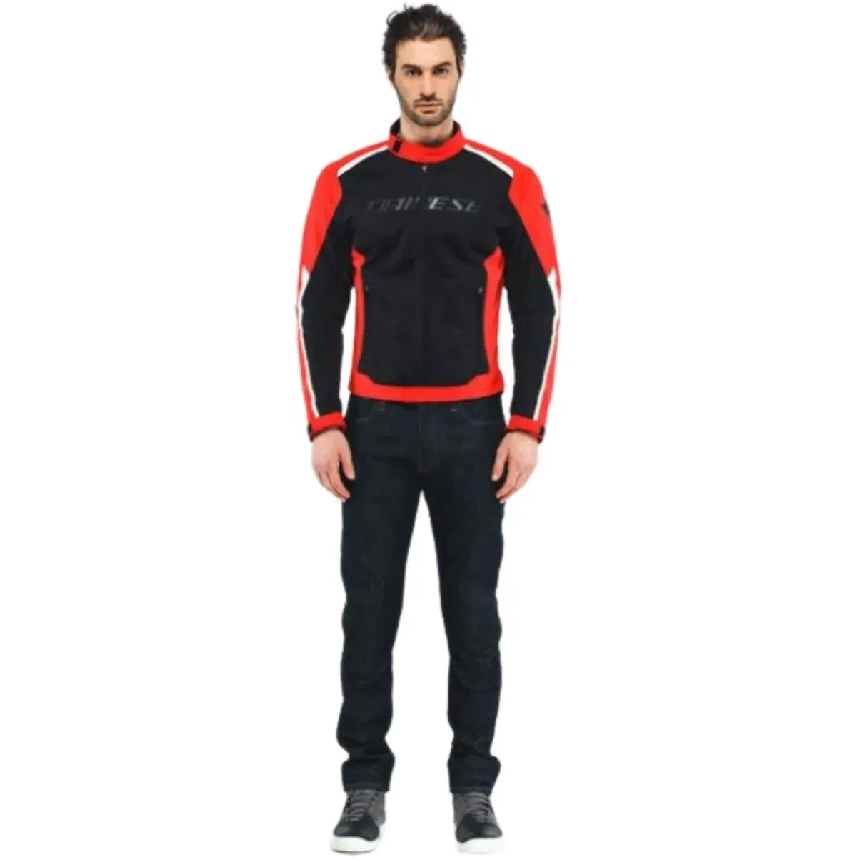 Jaqueta Dainese HydraFlux 2 Air D-Dry Preto e Vermelho Lava