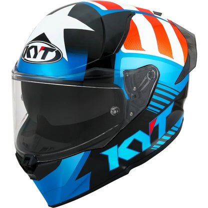 Capacete KYT R2R Straight Azul e Branco