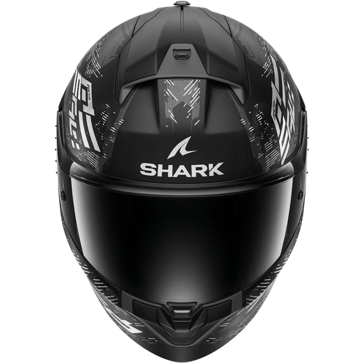 Capacete Shark Ridill 2 Molokai Preto Cinza e Branco Fosco (KWS)