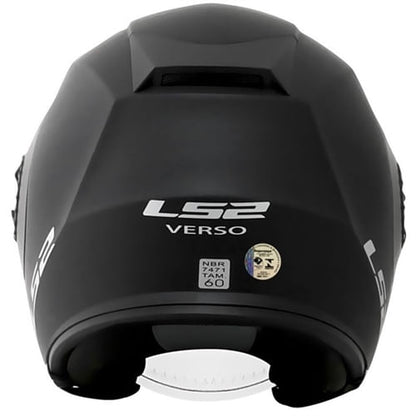 Capacete Ls2 Verso Of570 Monocolor Preto Fosco