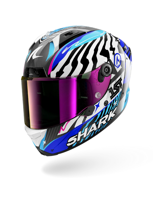 Capacete Shark Aeron Speed Francy Preto/Branco/Azul (DWB)
