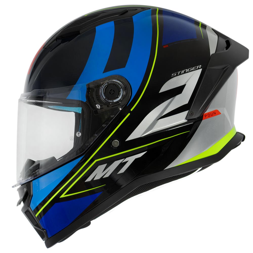 Capacete Mt Stinger 2 Poun Azul Brilho (B6)