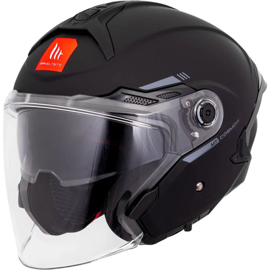 Capacete Mt Cosmo SV Solid Preto Fosco (A1)