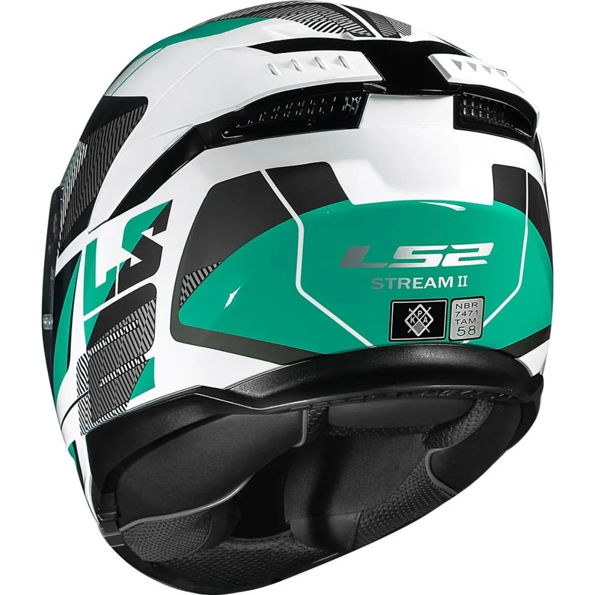 Capacete Ls2 Stream II Road Branco e Verde