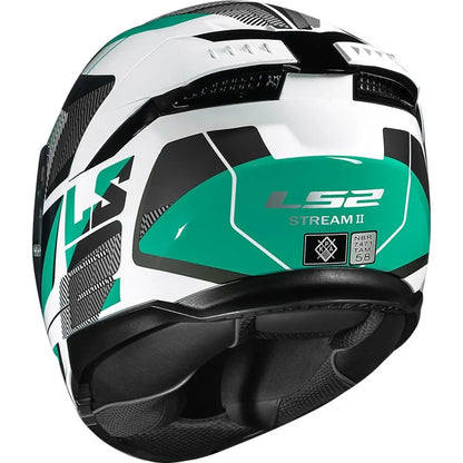 Capacete Ls2 Stream II Road Branco e Verde