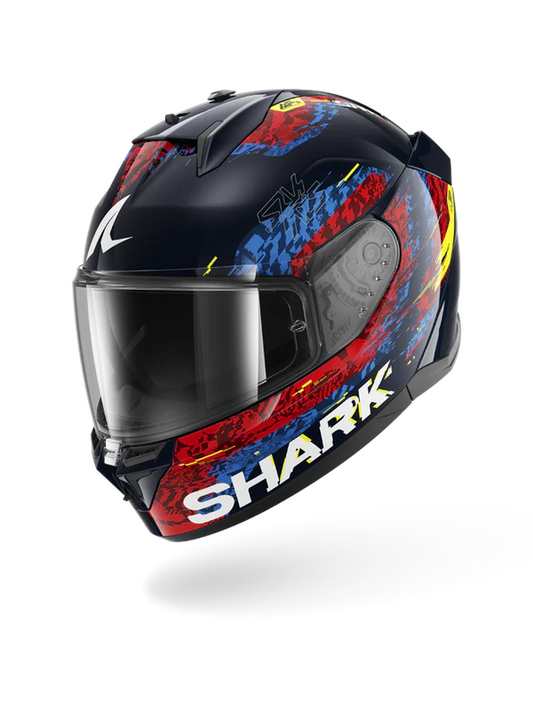 Capacete Shark D-Skwal 3 Speed-Vib Preto/Verm/Azul (BRB)