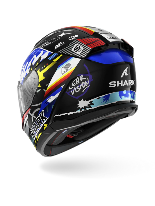 Capacete Shark D-Skwal 3 Streetrush Preto/Azul/Prata (KBU)