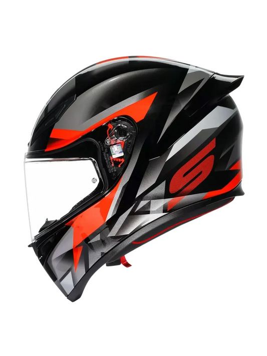 Capacete Agv K1S Fastlap Preto/Cinza/Verm