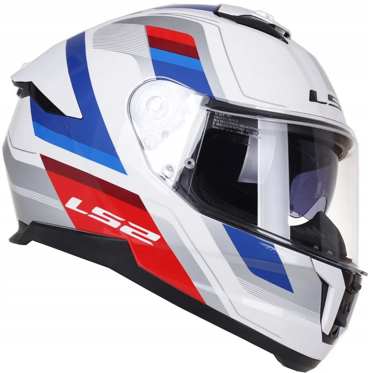 Capacete Ls2 Stream II Ff808 Vintage Branco/Azul/Vermelho