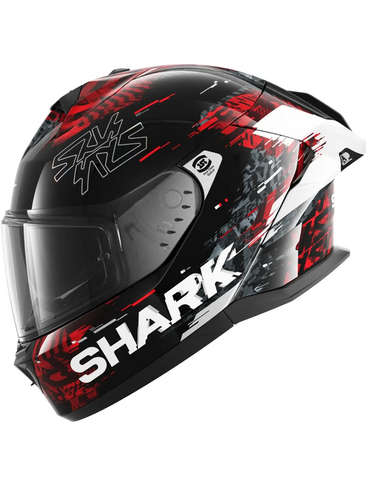 Capacete Shark Skwal Cup Speedy-Vib Preto/Verm  (KRS)