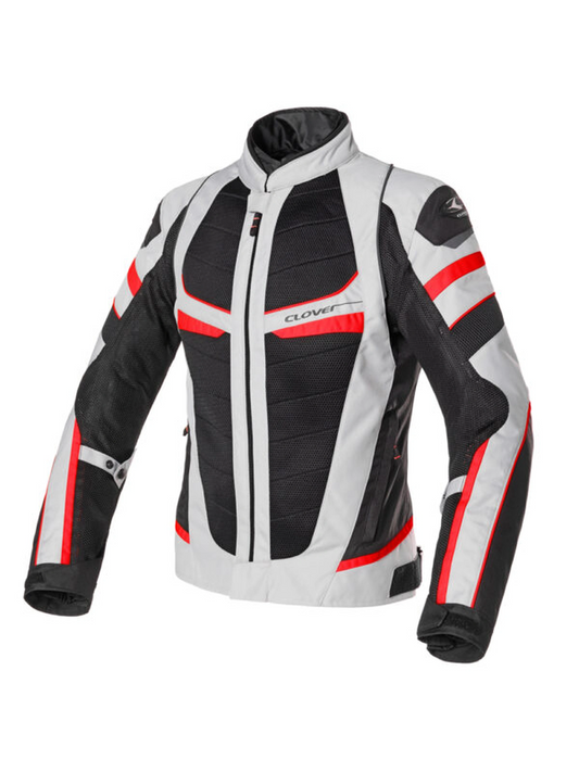 Jaqueta Clover Rainjet 2 Impermeavel Cinza/Vermelho (R/GR)