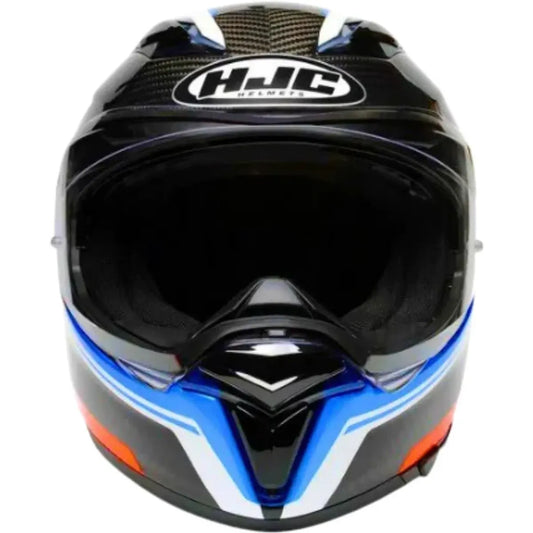 Capacete Hjc F70 Carbon Ubis Preto Azul e Laranja