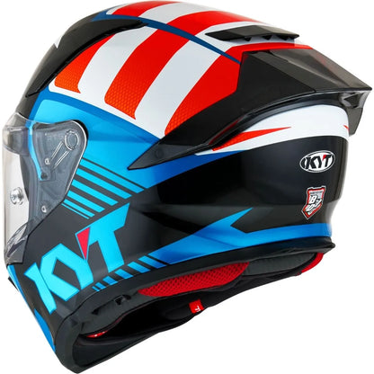 Capacete KYT R2R Straight Azul e Branco