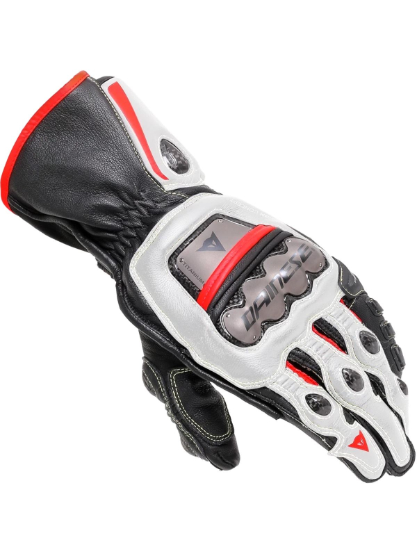 Luva Dainese Full Metal 6 Preto Branco Vermelho Lava