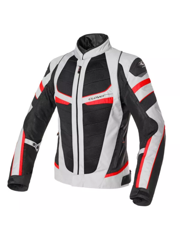 Jaqueta Clover Rainjet 2 Wp Cinza/Vermelho