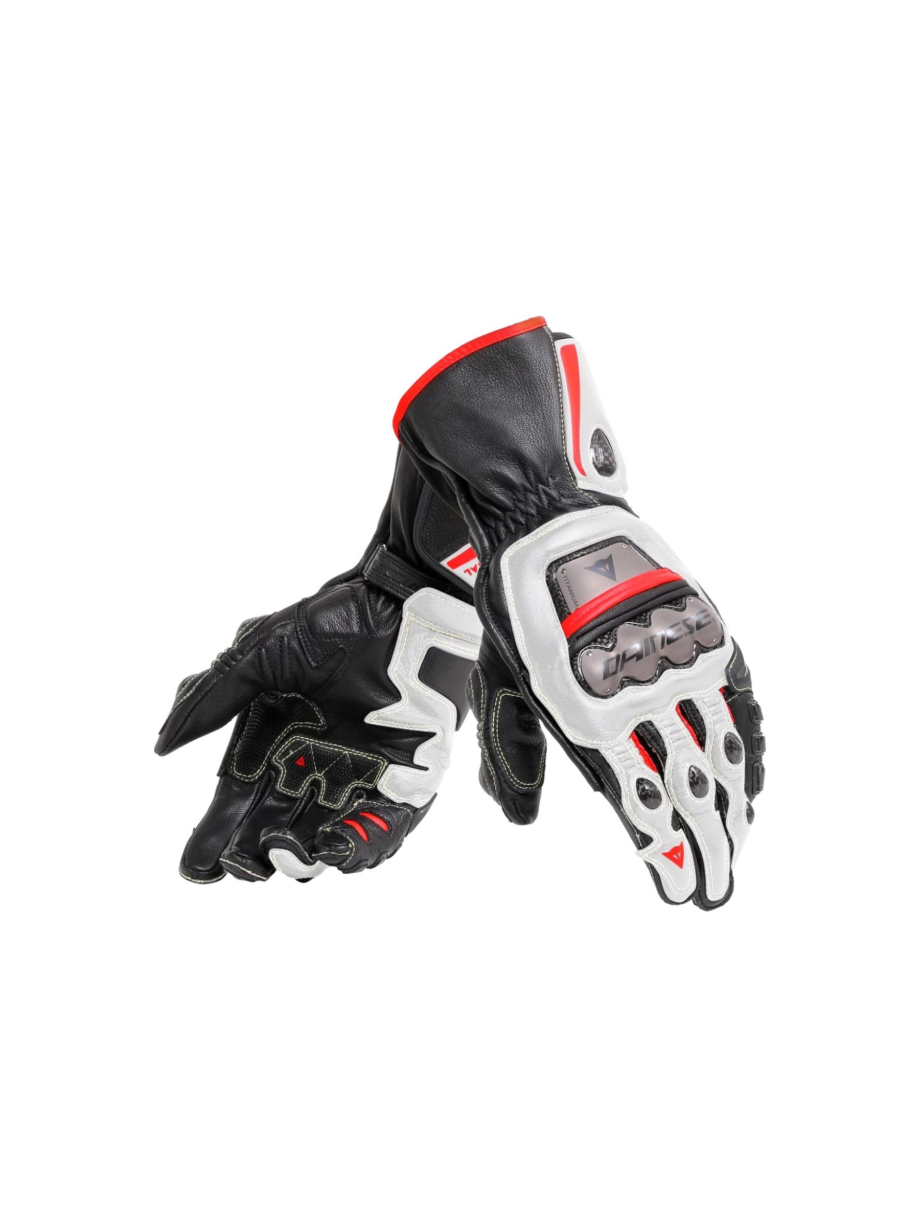 Luva Dainese Full Metal 6 Preto Branco Vermelho Lava
