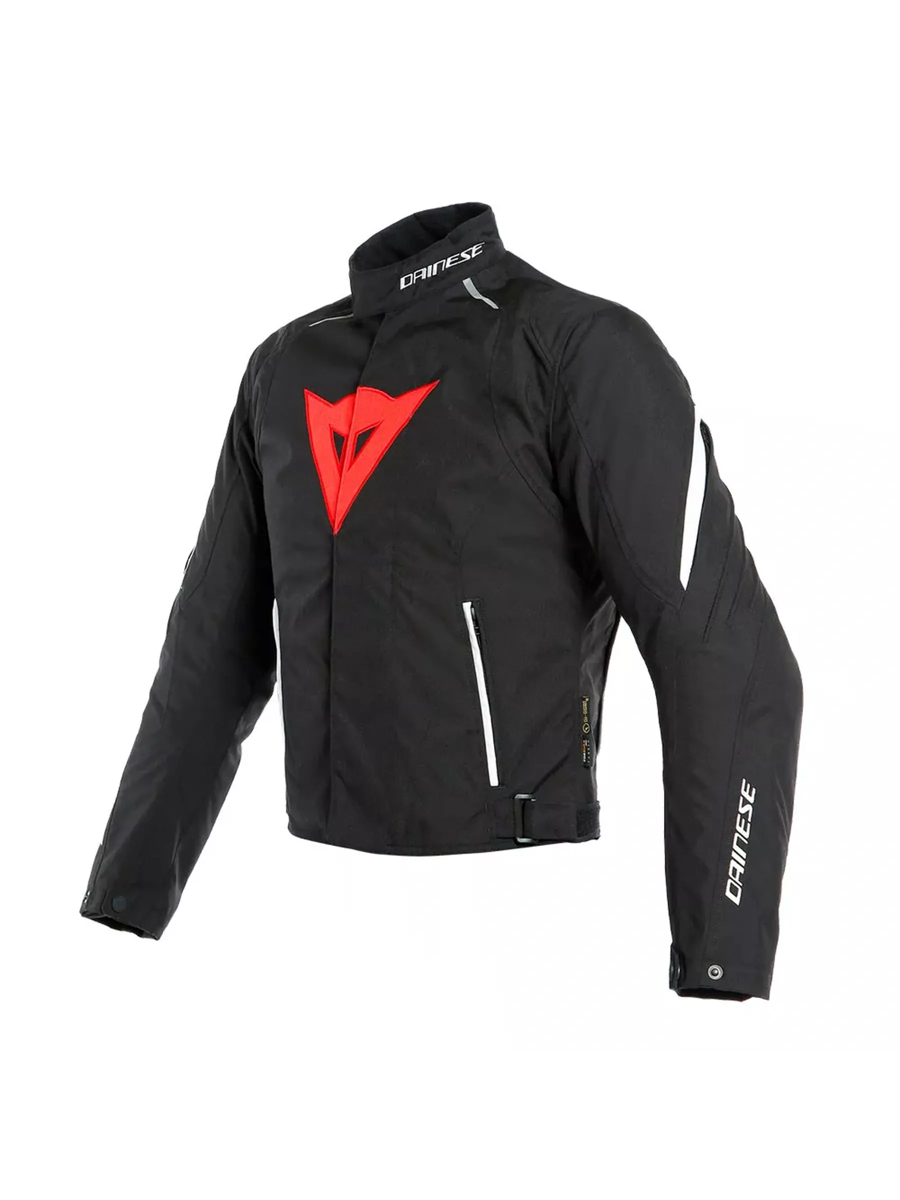 Macacao Dainese Laguna Seca 6 1PC Preto Branco e Vermelho Fluo