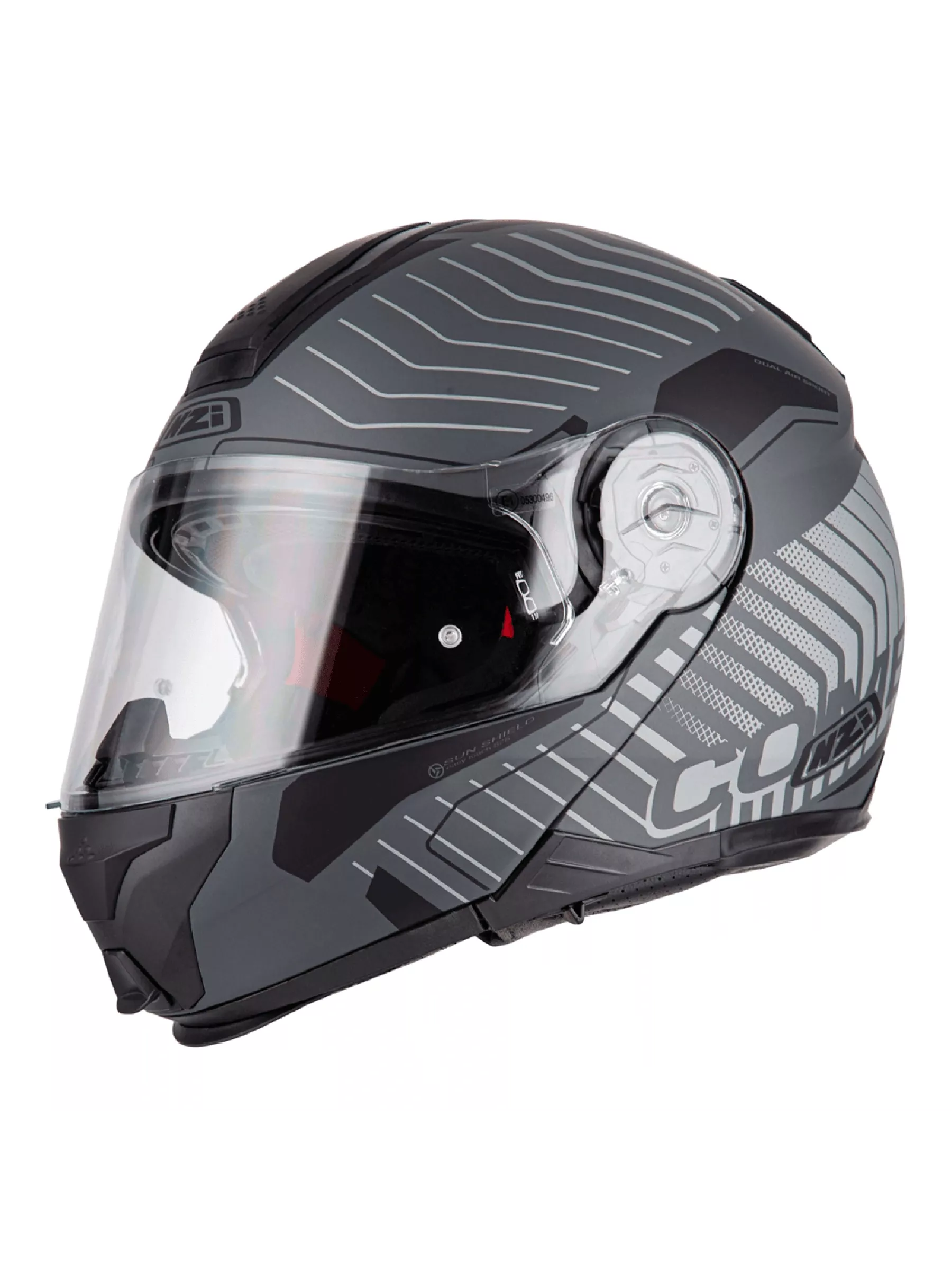 Capacete Nzi Combi 2 Sierra Cinza/Preto Fosco