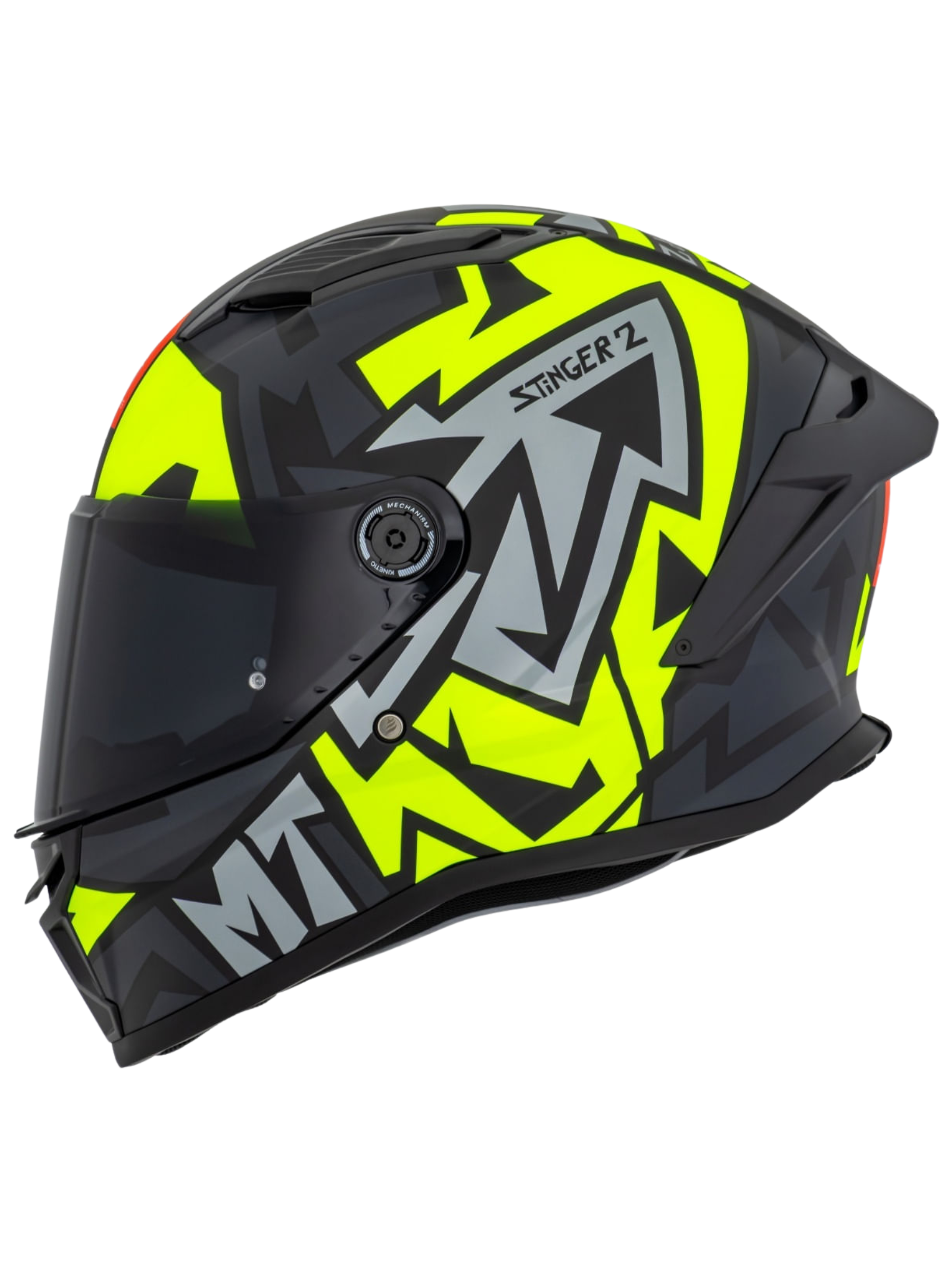 ブラック2 イエロー2 Capacete MT Helmets Stinger 2 Meld B3 - Matt Yellow Fluo